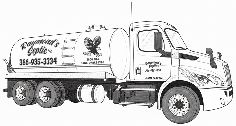 truck in hand drawn style